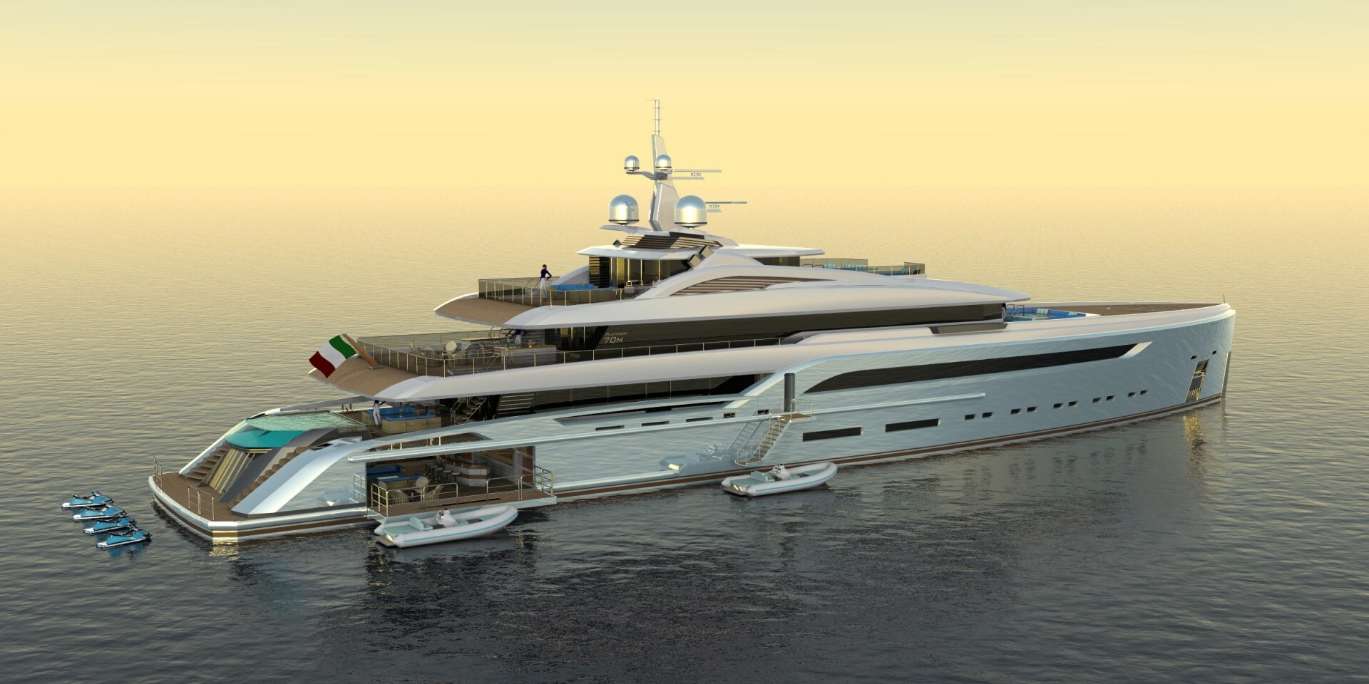 PLATINUM X 230ft Custom Yacht For Sale